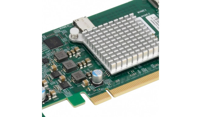 "Supermicro AOC-SLG3-4E4T 2.8GB/s quad-Port Gen-3 Internal NVMe Host Bus Adapter"