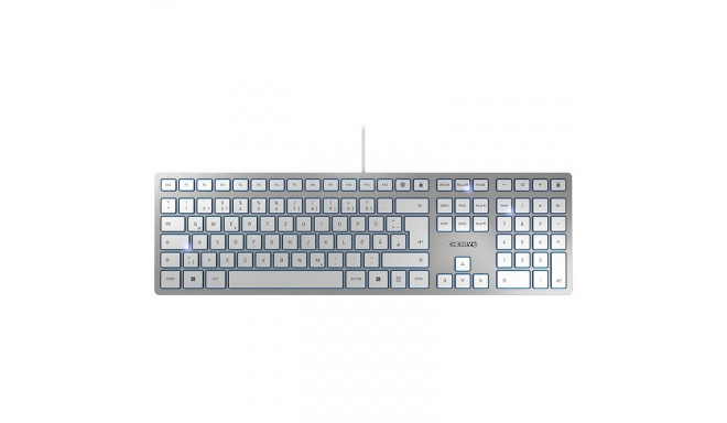 "Cherry KC 6000 SLIM Tastatur USB Silber QWERTZ DE"