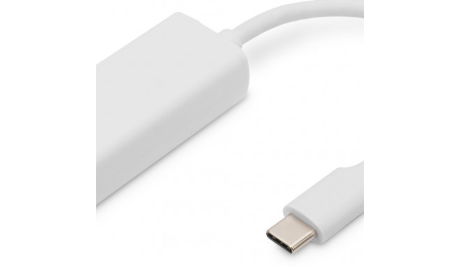 "Digitus USB-C > Gigabit LAN (ST-BU) Adapter Weiß"