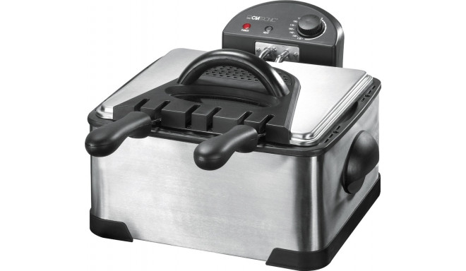 Clatronic FR 3195 Fryer 4 L 2000 W Black, Stainless steel