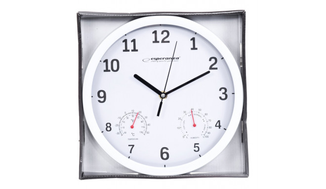 Esperanza EHC016W Mechanical wall clock Round White