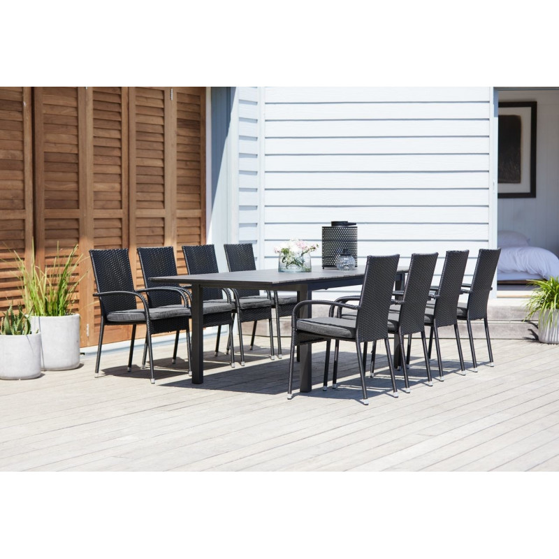 Jysk stacking outdoor chair GUDHJEM black Garden furniture