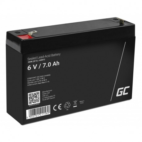 Green Cell 6V 7Ah AGM 151x35x94mm