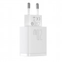 Baseus Compact quick charger USB Type C | USB 20 W 3 A Power Delivery Quick Charge 3.0 white (CCXJ-B