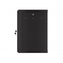 Hanging cabinet 19 inches 12U 600x450 perforated doors (flat pack) black