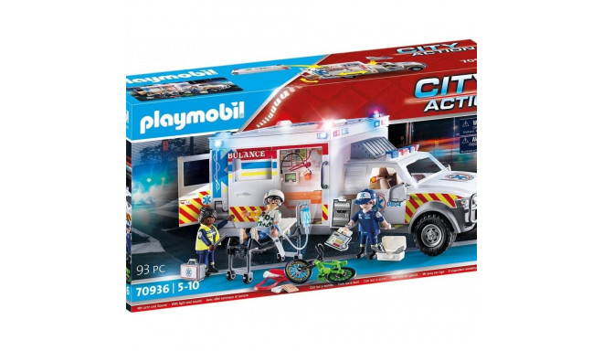 Figures set City Action 70936 Rescue Vehicles: Ambulance with Lights and Sound