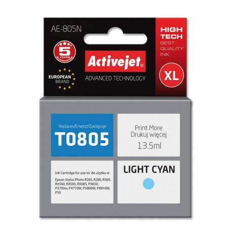 Activejet AE-805N tint (asendus Epson T0805; Supreme; 13,5 ml; helesinine)