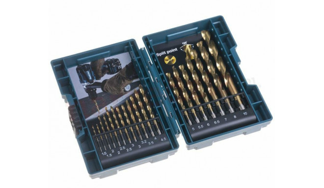 MAKITA TITANIUM DRILL SET HSS-G TIN 19 pcs.
