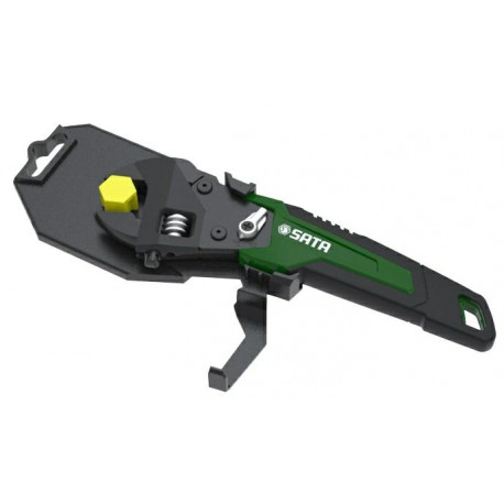 SATA ADJUSTABLE WRENCH WITH RATCHET 8"
