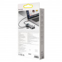 Hub 9in1 Baseus Metal Gleam Series, USB-C to 3x USB 3.0 + HDMI + USB-C PD + Ethernet RJ45 + microSD/