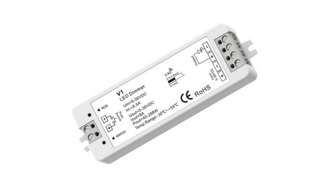 V1 Controller, 5-36V, 1x 8A, Push-Dimm