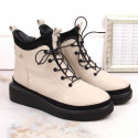 Filippo W PAW482 beige insulated leather platform boots (37)