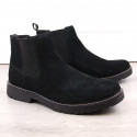 Filippo M PAW499A black leather slip-on Chelsea boots (42)