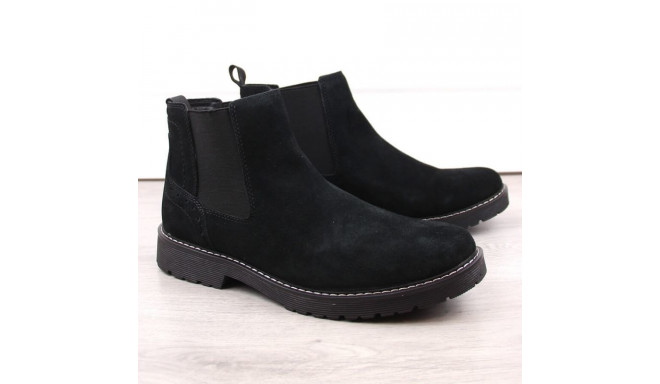 Filippo M PAW499A black leather slip-on Chelsea boots (42)