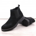 Filippo M PAW499A black leather slip-on Chelsea boots (44)