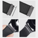 DuxDucis watch strap Milanese Apple Watch 42/44/45mm, platinum