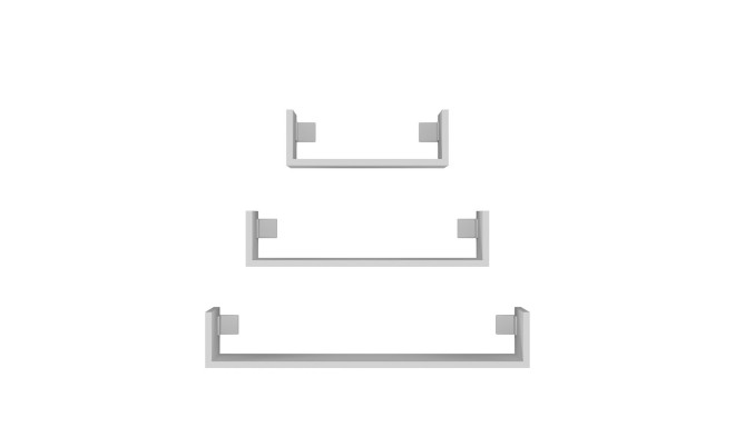 Topeshop MOBI 3P BIEL shelve Floating shelf Wall mounted Particle board White