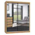 Topeshop IGA 160 ART A KPL bedroom wardrobe/closet 7 shelves 2 door(s) Oak