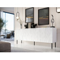 JUNGLE chest 190x40.5x74.5 white matt + black legs JUNGLE chest 190x40.5x74.5 white matt + black legs