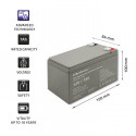 Qoltec battery AGM 12V 7Ah max 105A Security