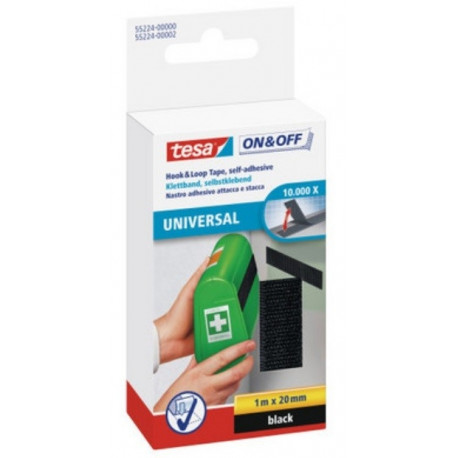 Takjateip iseliimuv tesa, must, 20mm x 1m