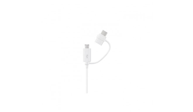 Samsung 2w1 cable USB - microUSB - USB-C 1,5 m white ean 8806088571447