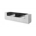 Cama TV cabinet RTV LAS VEGAS 180cm white/white gloss + black