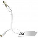 5x in-akustik Star Audio Cable extension 3,5 mm Jack Plug 5,0 m