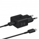 Samsung, USB-C, 25 W, must - Vooluadapter ja USB-C kaabel