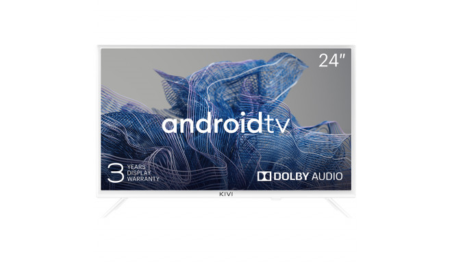 24', HD, Google Android TV, White, 1366x768, 60 Hz, Sound by JVC, 2x5W, 21 kWh/1000h , BT5, HDMI por