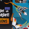 LEGO NINJAGO Aktivitāšu grāmata "Konstruē un būvē: Pūķi" (Latviešu valodā)