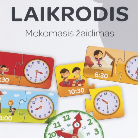 bo. Educational board game "Clock" (In Lithuanian lang.)