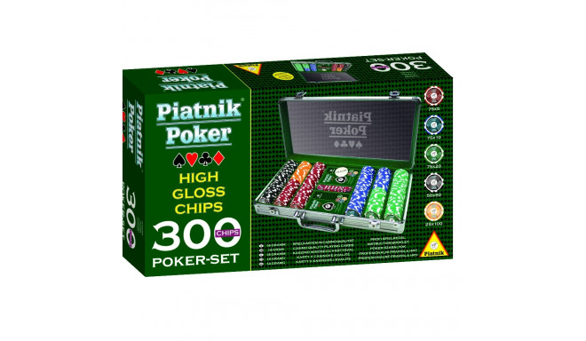 PIATNIK Настольная игра Покер: алюминиевый кейс 300 фишек