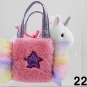 AURORA Fancy Pals Plush Unicorn in a pink bag, 20 cm