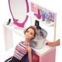 Mattel Barbie brocaded hairdressing salon with doll