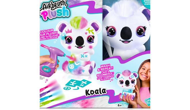 AIRBRUSH PLUSH Plīša DIY komplekts Koala ar aerogrāfu, 22 cm