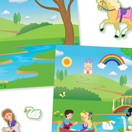 MELISSA & DOUG taaskasutatavad kleebised Loss ja Printsess