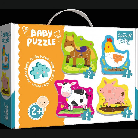 TREFL Baby puzzle set, Farm animals