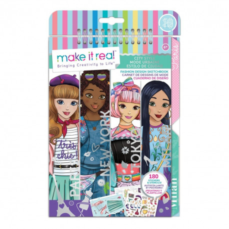 MAKE IT REAL Fashion Design Sketchbook: City Style
