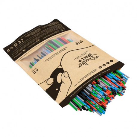 3Doodler Primary Pow segapakend 250 komposteeritav plast sinine, roheline, hall, punane 1 g