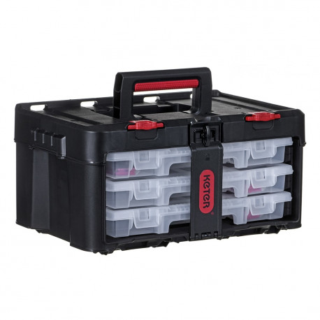 Toolbox KETER Stack'N'Roll (17210831/253380) 3 korraldajaga must