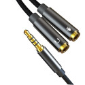 XO NB-R197 Audio cable 2in1 NB-R197 3.5mm jack - socket 3.5mm jack / microphone 0.23m