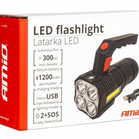 Led taskulamp 4 reziimi 300lm laetav