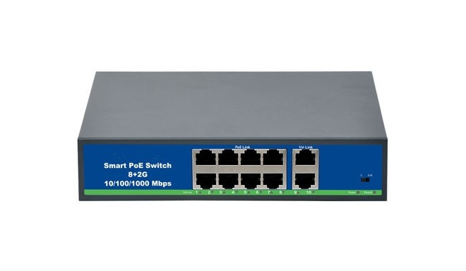 PoE switch 8ch 100Mbps +2G uplink