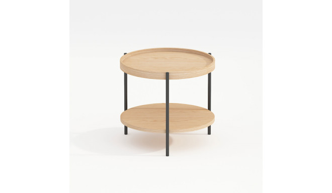 Coffee table CINDY D50xH45cm, melamine oak