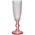 Champagne glass Pink Transparent Glass 6 Units (180 ml)