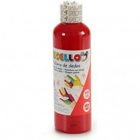 Finger Paint Pincello FP200-R Red 200 ml (12 Units)
