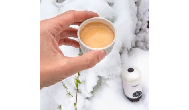 WACACO NANOPRESSO CHILL WHITE + Case ground coffee maker