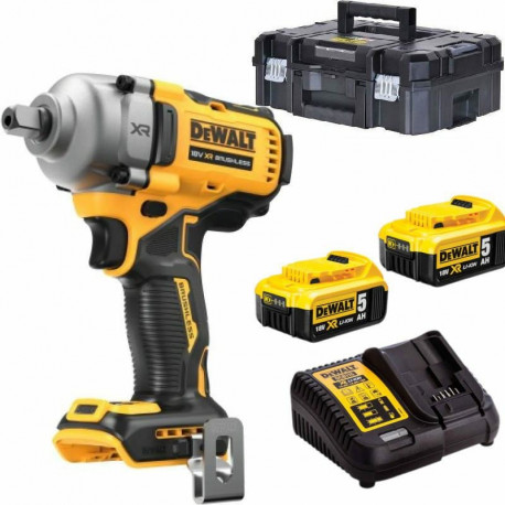 DEWALT. IMPACT WRENCH 1/2" 18V DCF892P2T 812Nm 2x5.0Ah 4-SPEED TSTAK RATCHLE