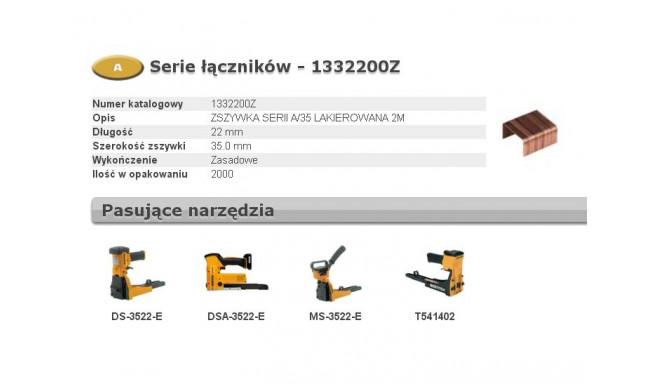 BOSTITCH STAPLES A 22mm 2M FOR BOX CLOSERS